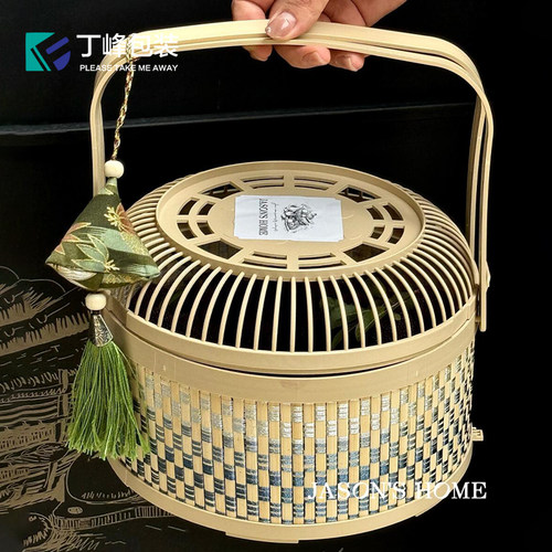 杨梅山竹枇杷荔枝手提通用仿竹篮