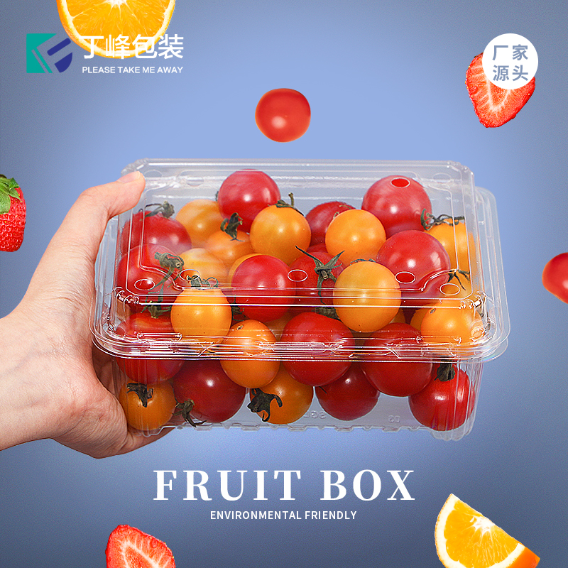 整箱一次性水果塑料包装盒1斤装2斤装透明带盖蔬果保鲜外卖打包盒