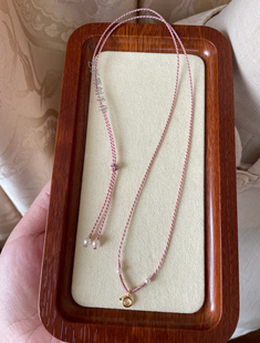 新中式手工编织本命年红绳长款项链挂绳八宝罗盘万能扣简约锁骨绳