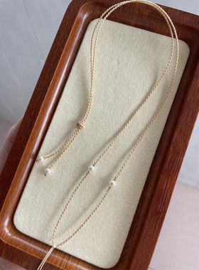 新中式国风平安扣吊坠挂绳项链轻奢小众设计锁骨链手工编织挂件绳