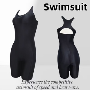 Amber外单女士锦纶泳衣专业训练竞技保守连体速干显瘦温泉带胸垫