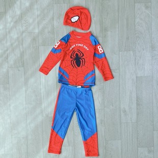 送泳帽 分体泳衣防晒保暖冲浪速干沙滩男新款 Amber内单 男童长袖