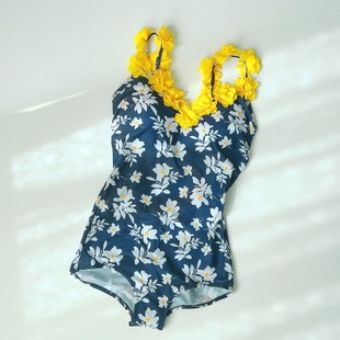 Amber古JIN高端女连体三角泳衣温泉游泳馆用带胸垫无袖 无钢托休闲