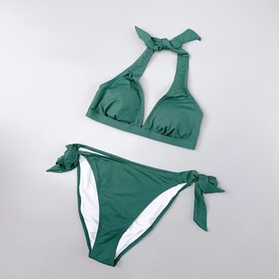 Amber外单女士分体游泳衣时尚 温泉带胸垫 性感沙滩绑带比基尼套装