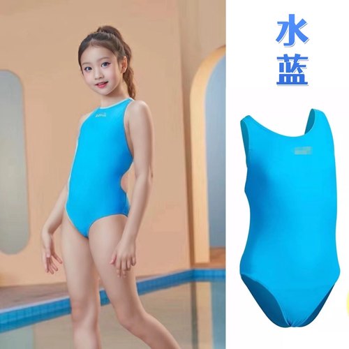 女童连体专业训练竞技比赛游泳衣