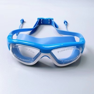 专业游泳设备 防水防雾男女泳镜平光沙滩游泳池 Amber 儿童夏季