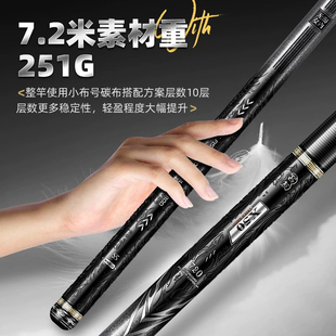 客友新品海内无双X50极轻版大物竿巨物竿超轻硬鲢鳙翘嘴草鱼青鱼