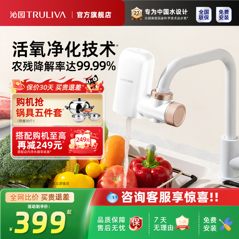 沁园家用厨房净食机洗菜神器便捷果蔬清洗机活氧净化龙头QY/F-Z01