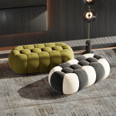 北欧客厅异形沙发凳脚踏长条凳圆凳网红贵妃椅衣帽间沙发凳换鞋 凳