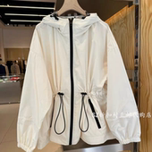 短款 女士 白色风衣外套黑色夹克连帽 2026春夏秋新款 SZLARY折扣店