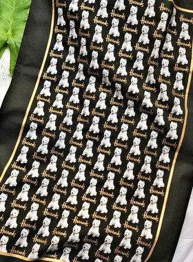 harrods英国伦敦桌布茶壶垫毛巾小狗西高地纯棉餐巾擦桌布茶巾