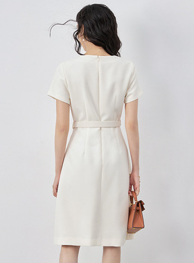 2417703-深圳南油夏季新品2024通勤气质百搭遮肉收腰连衣裙子女装