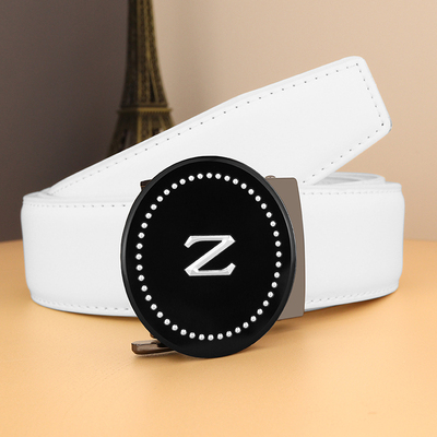 男士牛皮合金时尚腰带