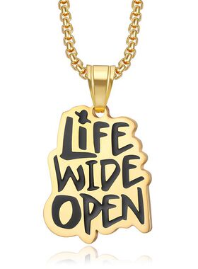 Lifewideopen字母吊坠