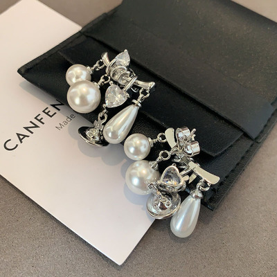 CANFEN欧美小众设计感西太后耳环