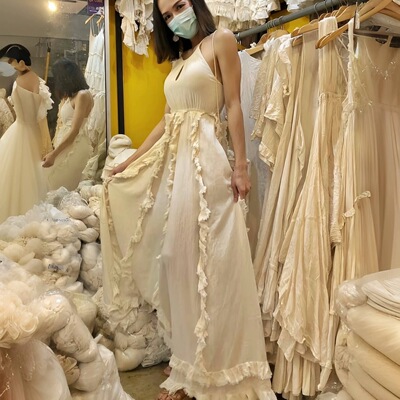 薇芯下单：299 薇芯：Zimei1521 原版生态棉 海带连衣裙