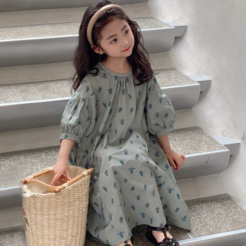 女童连衣裙夏时髦裙子纯棉透气