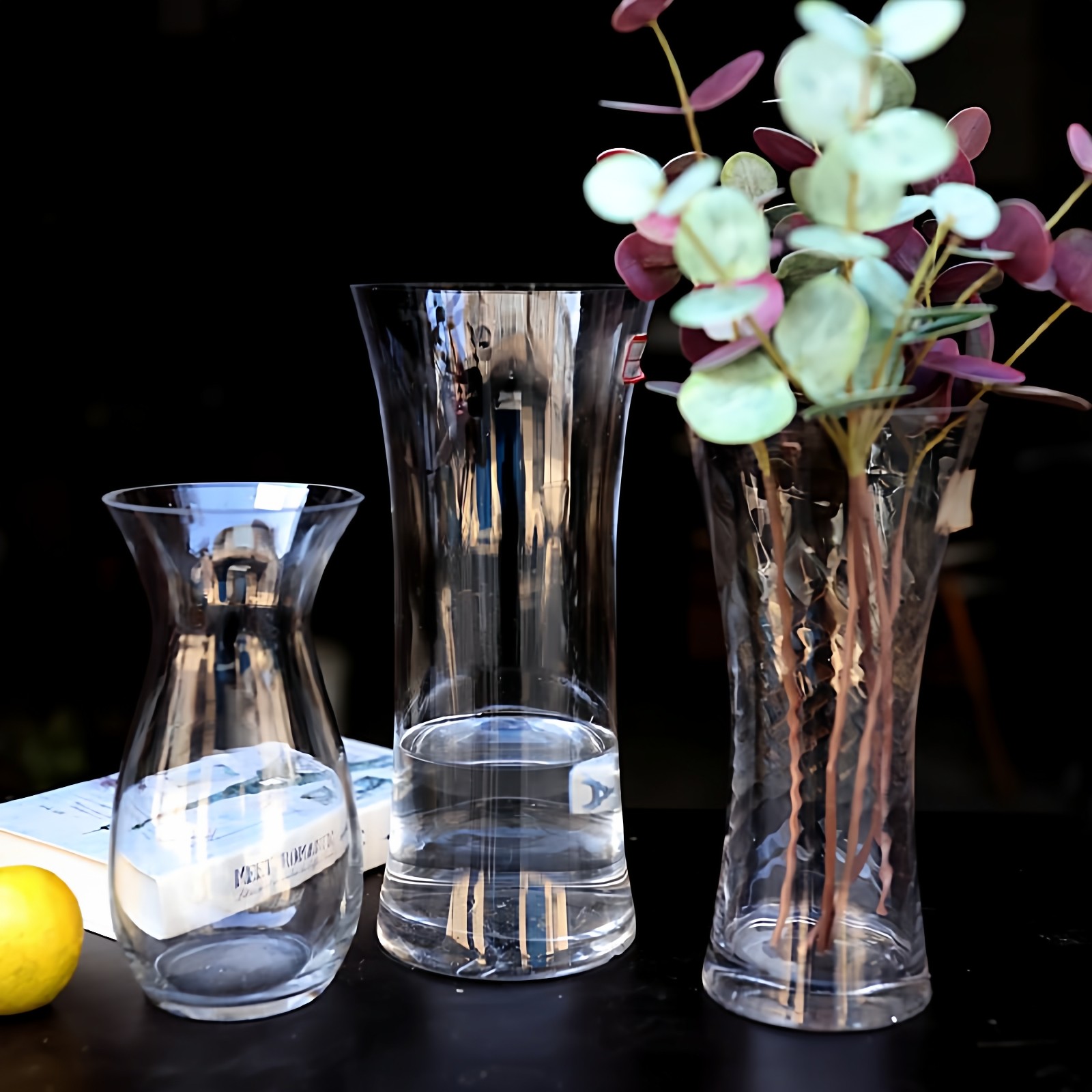 简约玻璃透明花瓶高级感插花水养花器富贵竹鲜花轻奢客厅餐桌摆件,鲜花速递/花卉仿真/绿植园艺,花瓶,淘宝优惠券,粉丝福利购,淘宝优惠卷
