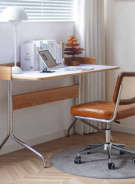 中古实木书桌复古家用电脑桌子学生写字桌书房小户型办公桌写字台