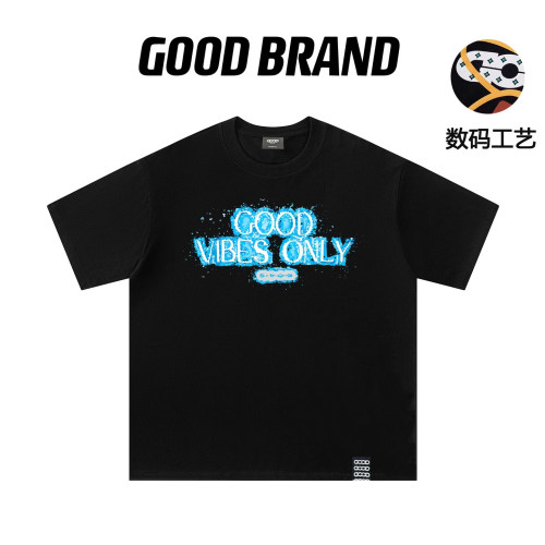 GOOD BRAND旗舰店蓝色星空印花短袖t恤男女美式休闲情侣半袖上衣