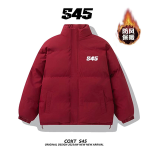 S45立领羽绒棉服男冬季美式休闲防风保暖外套情侣运动面包服棉袄
