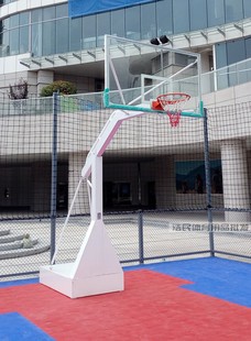长沙户外室外金陵电动液压篮球架维修理圆管移动钢化玻璃篮板更换