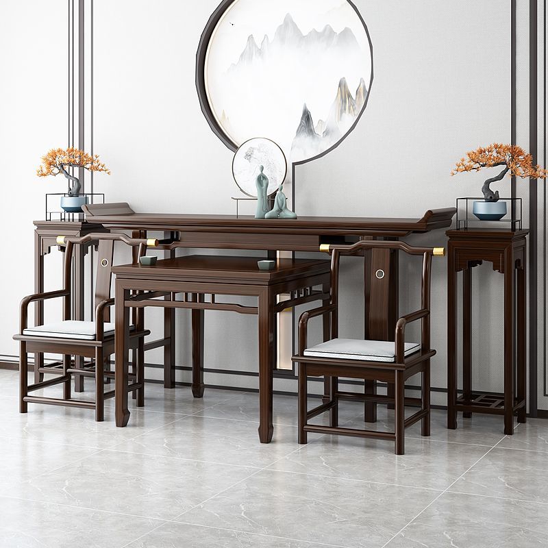 中式实木中堂六件套条案