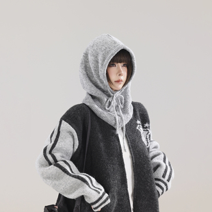 初代美希MEYSIKIM法式巴拉克拉护耳围巾一体帽女2025新款羊毛帽子