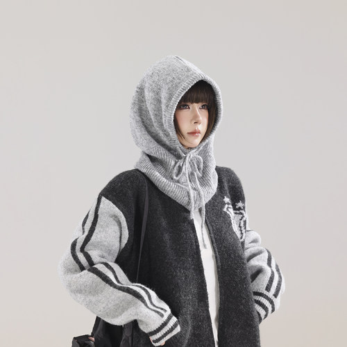 初代美希MEYSIKIM法式巴拉克拉护耳围巾一体帽女2025新款羊毛帽子