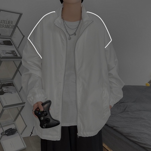 秋冬季夹克衣服外套男女港风反光夜光外套立领8J