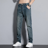 新款小直脚牛仔裤男春秋季修身直筒裤子百搭休闲裤NZ3608-特P48，男装牛仔裤，电商A076
