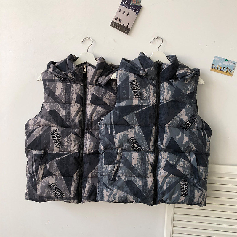 马甲男女港风中性风羽绒棉情侣马夹棉衣港风摆拍11MJ1030,男装背心/马甲,电商A076