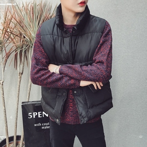 羽绒棉马甲男女秋冬情侣中性风棉衣港风模特外套14MJ12图片
