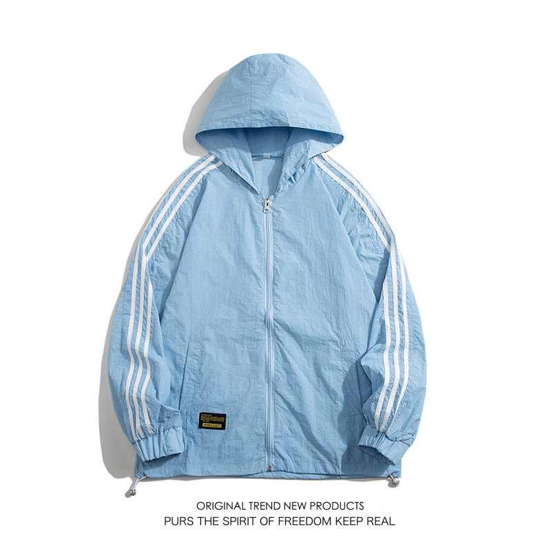 夏季工装外套男超薄冰丝防紫外线情侣防晒衣服白底图4FS19603-P30,男装夹克,电商A076