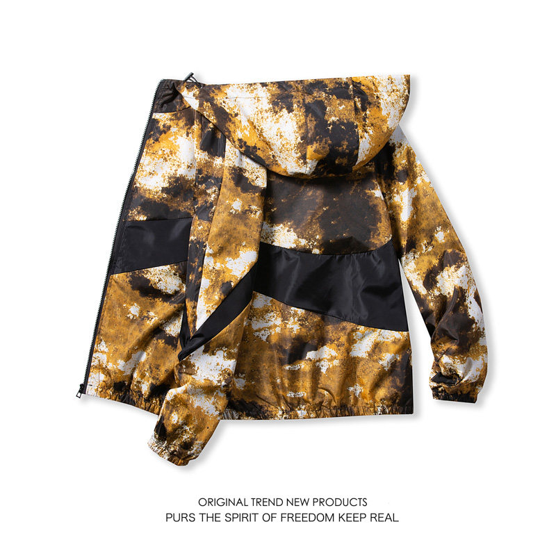 秋冬季学院风情侣夹克男女宽松港风中性风外套白底6J，男装夹克，电商A076