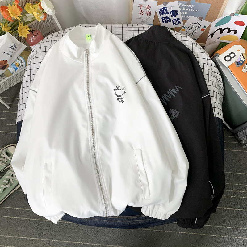 夹克服秋季男女夜光反光外套宽松港风中性风摆拍15J,男装夹克,电商A076