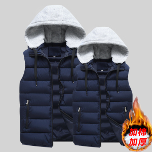 2025新款马甲男秋冬款加厚保暖背心坎肩外套连帽马夹MJ801-特P50图片