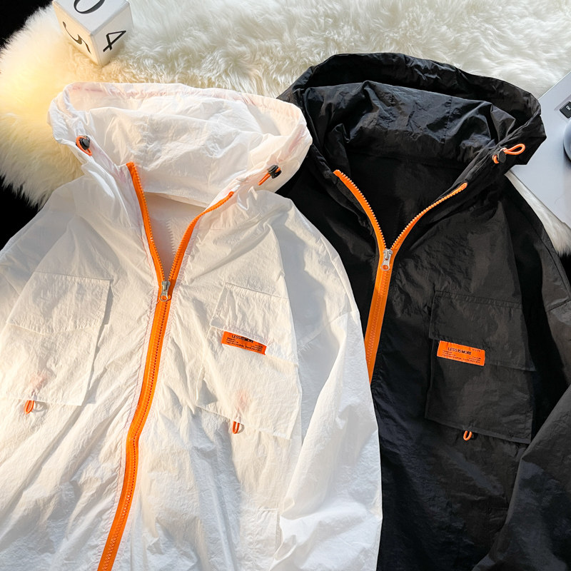 夏季工装外套男超薄透气宽松情侣防晒衣服港风摆拍2FS600501-P40,男装夹克,电商A076