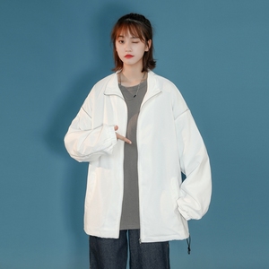 夹克秋季服男女白墙夜光反光外套薄款港风中性风女11J图片