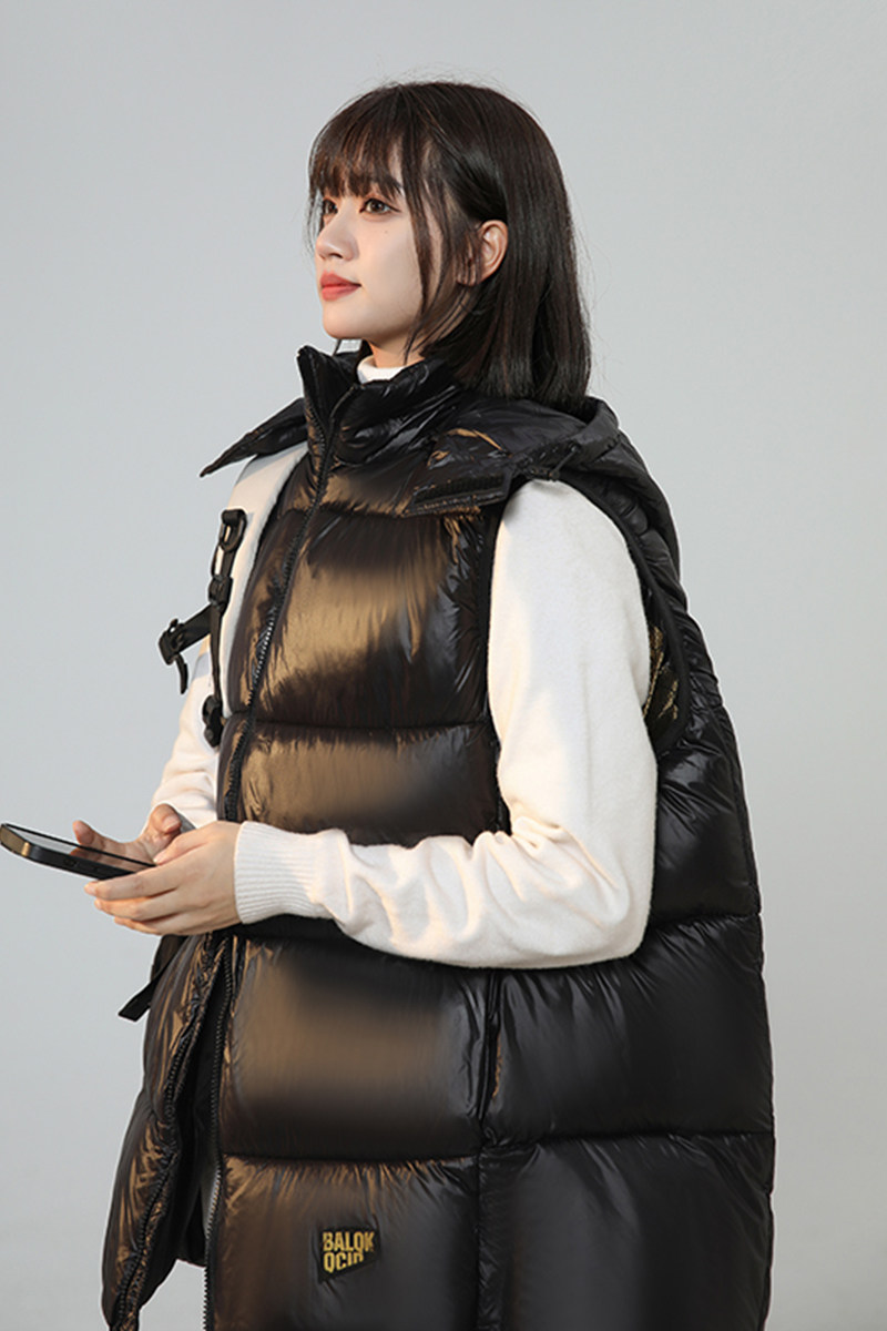 黑金羽绒棉连帽马甲50控79立领40控69情侣马甲男女冬季MJ98616P50,男装背心/马甲,电商A076