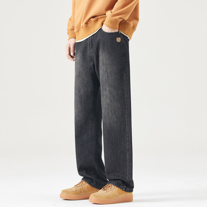 美式复古风水洗牛仔裤男士潮流款宽松直筒长裤无影墙NZ9321-特P47，男装牛仔裤，电商A076