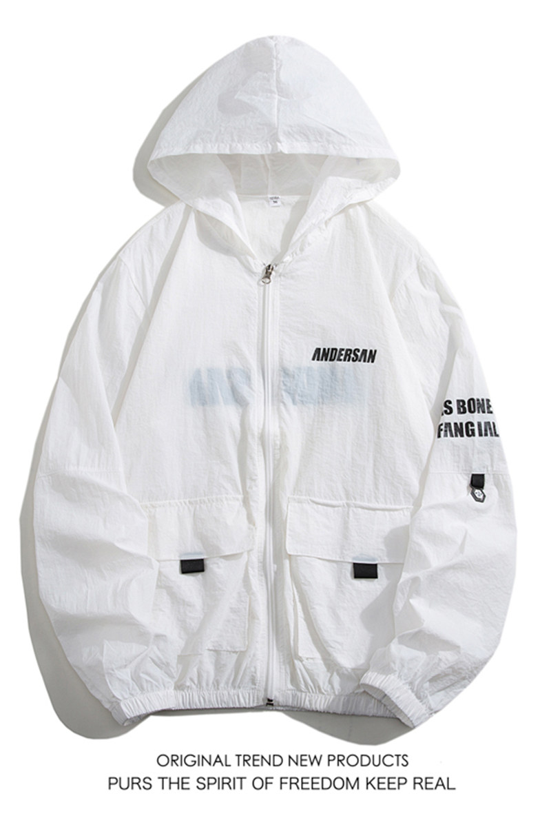 夏季工装外套男超薄冰丝防紫外线情侣防晒衣服白底图1FS19601-P30,男装夹克,电商A076