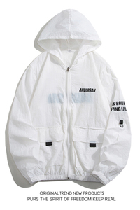 夏季工装外套男超薄冰丝防紫外线情侣防晒衣服白底图1FS19601-P30图片