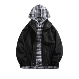 假两件外套男士春季大码工装夹克冲锋衣JK60011-特P30，男装夹克，电商A076