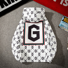 Foreign trade jacket men's new spring fashion g-letter print hooded casual coat