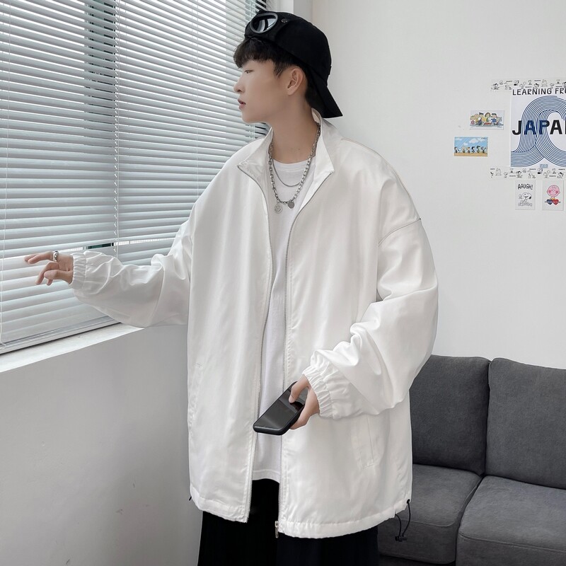 秋冬季夹克衣服外套男女港风反光夜光外套立领24J图片