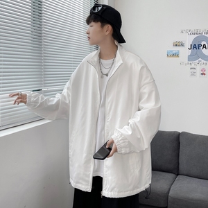 秋冬季夹克衣服外套男女港风反光夜光外套立领24J图片