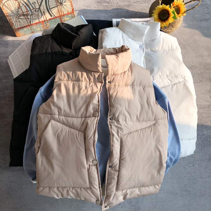 羽绒棉马甲男女秋冬情侣中性风坎肩大版外套港风摆拍5MJ12，男装背心/马甲，电商A076