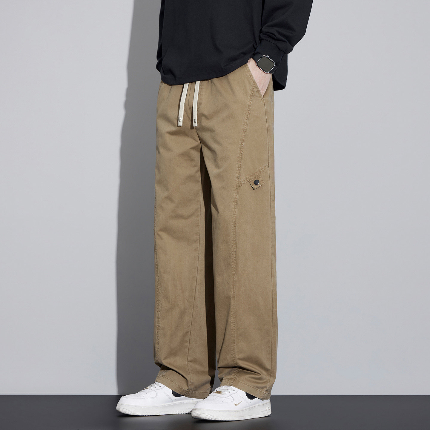 美式风男士休闲裤宽松直筒工装裤纯棉立体剪裁长裤CK3020-特P52，男装工装外套，电商A076
