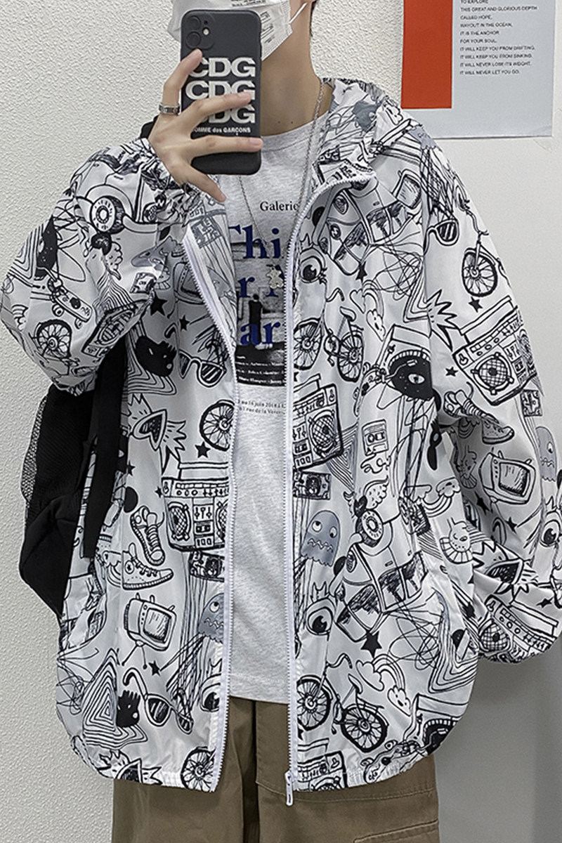 夏季冰丝外套男女情侣超薄款防紫外线防晒衣港风模特1FS9061-P25,男装夹克,电商A076